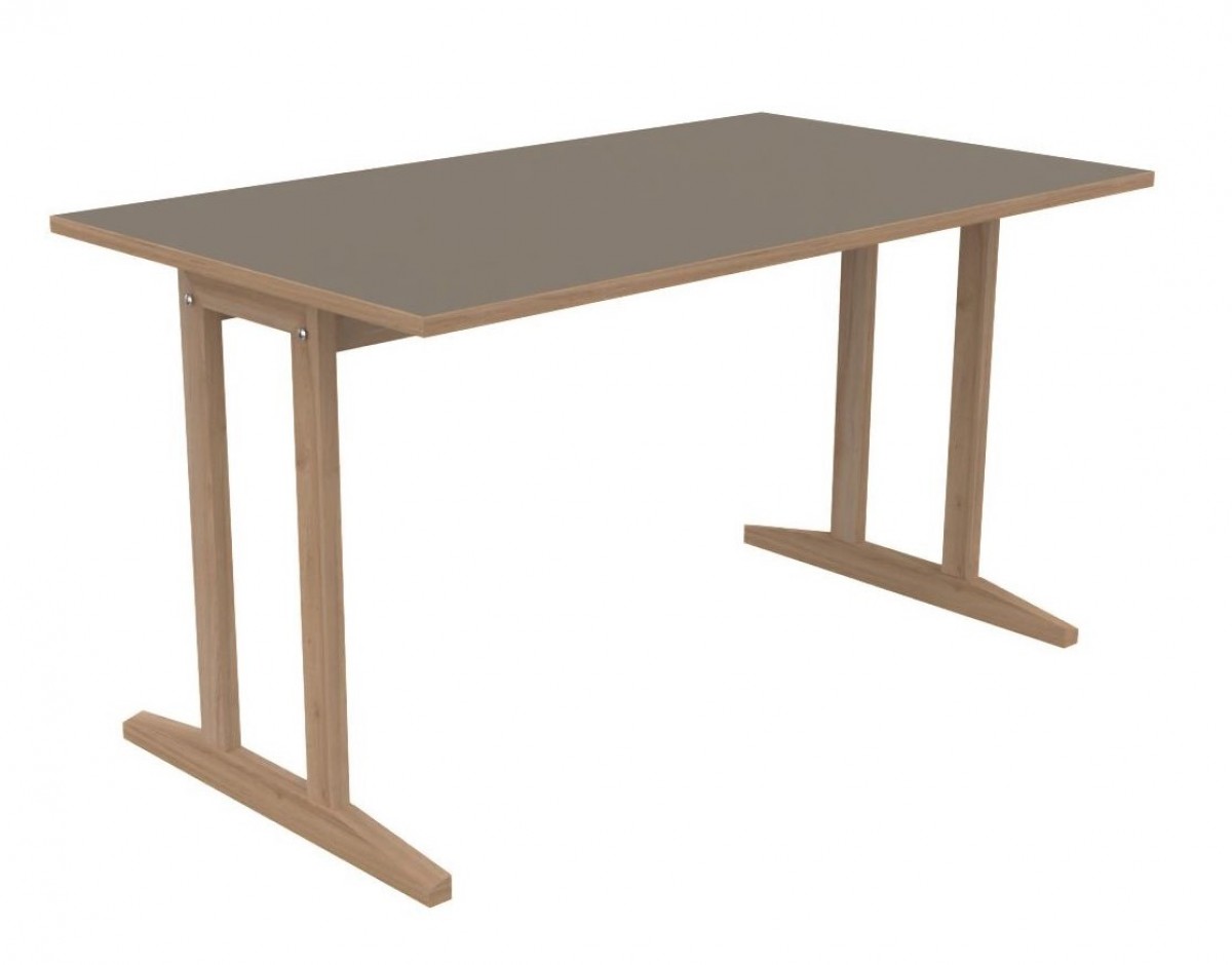 Table 140x80 piètement à dégagement latéral Soline